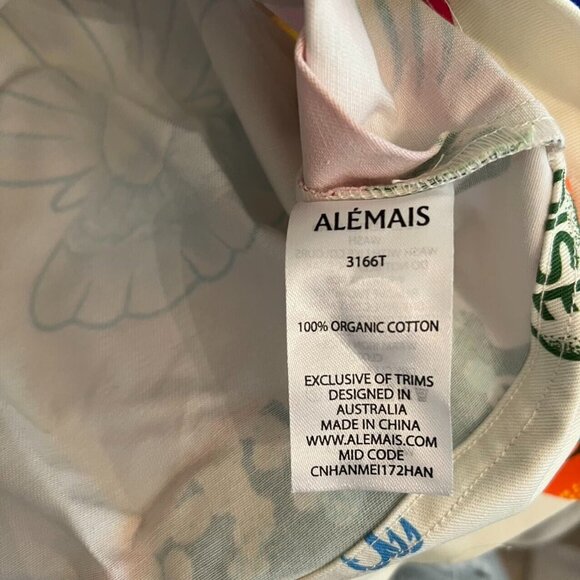 NWOT ALEMAIS x Alan Berry Rhys Samaki Cropped Organic Cotton Shirt Women's Sz 8 - Picture 6 of 16